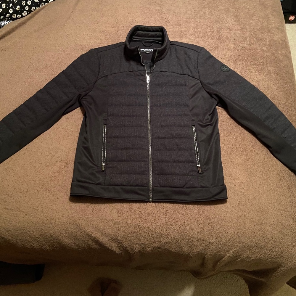 Karl Lagerfeld Paris Quilted Jacket Black Large